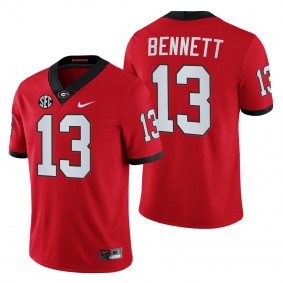 Georgia Bulldogs Stetson Bennett Block Number Font Jersey #13 Red 2022 Chick-fil-A Uniform