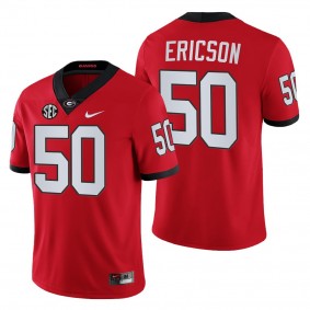 Georgia Bulldogs Warren Ericson Block Number Font Jersey #50 Red 2022 Chick-fil-A Uniform