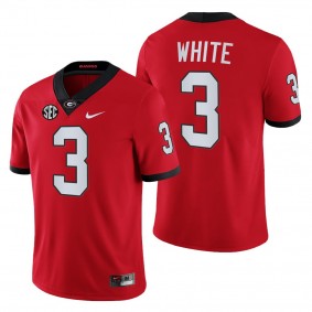 Georgia Bulldogs Zamir White Block Number Font Jersey #3 Red 2022 Chick-fil-A Uniform