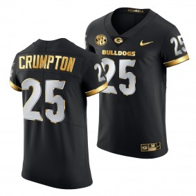 Georgia Bulldogs Ahkil Crumpton #25 Black Golden Edition Authentic Jersey 2020-21