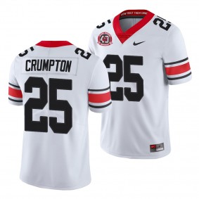 Georgia Bulldogs Ahkil Crumpton Jersey College Football 40th Anniversary Alternate Men's Jersey - White