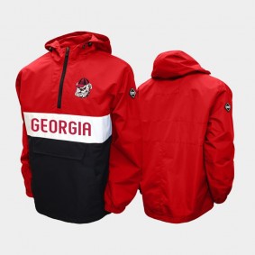 Georgia Bulldogs Half-Zip Red Alpha Anorak Jacket - Men's