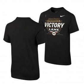 Georgia Bulldogs Black 2021 CFP National Champions ocker Room Victory Lane T-Shirt Youth