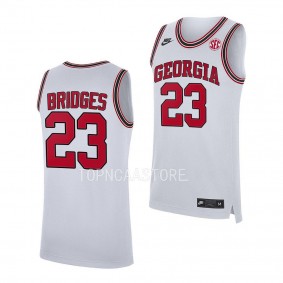 Braelen Bridges Georgia Bulldogs #23 White Home Basketball Jersey 2022-23 Replica