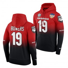 Georgia Bulldogs Brock Bowers 2021 Orange Bowl Black Red Color Crash Hoodie