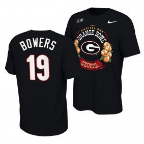 Brock Bowers Georgia Bulldogs 2021 Orange Bowl Locker Room T-Shirt Black #19