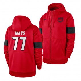 Georgia Bulldogs Cade Mays Red Sideline Performance Men's Full-Zip Hoodie - NCAA Football