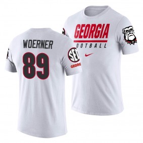 Georgia Bulldogs Charlie Woerner White Sideline Legend Performance T-Shirt - Men's