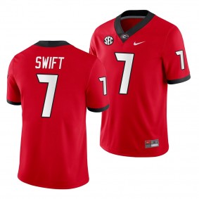 Georgia Bulldogs D'Andre Swift #7 Red Home Game Jersey - NCAA Football