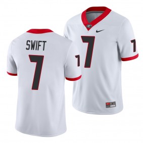 Georgia Bulldogs D'Andre Swift Jersey Game College Football Nike Men's Jersey - White