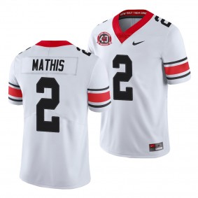 Georgia Bulldogs D'Wan Mathis Jersey College Football 40th Anniversary Alternate Men's Jersey - White