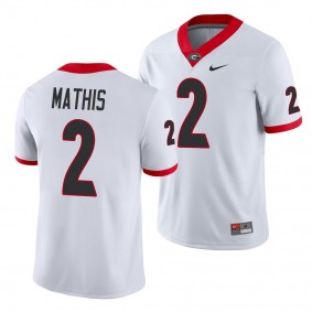 Georgia Bulldogs D'Wan Mathis Jersey Game College Football Nike Men's Jersey - White