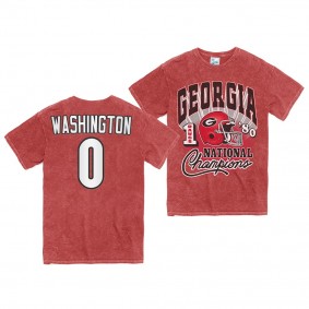 Georgia Bulldogs Darnell Washington T-Shirt 1980 National Champs Rocker Red Vintage Tubular Men's Tee