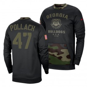 Georgia Bulldogs David Pollack Veterans Day 2021 Military Appreciation Sweatshirt - Camo