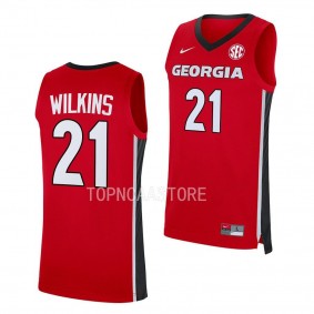 Georgia Bulldogs Dominique Wilkins Red #21 Replica Jersey Alumni Basketball