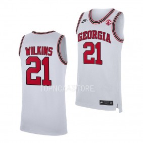 Dominique Wilkins Georgia Bulldogs #21 White Alumni Basketball Jersey Replica