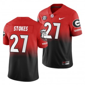 Georgia Bulldogs Eric Stokes Gradient 2019 Color Crash Black Red #27 Jersey - Men's