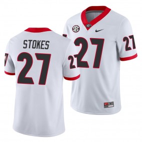 Georgia Bulldogs Eric Stokes #27 White Away Game Jersey - NCAA Football