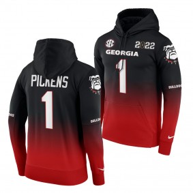 Georgia Bulldogs George Pickens College Football Playoff 2021 National Champions Hoodie - Black Red