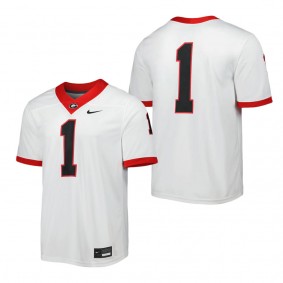 Georgia Bulldogs Nike #1 Away Game Jersey White