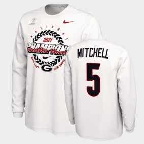 Georgia Bulldogs Adonai Mitchell 2021 National Champions White T-Shirt