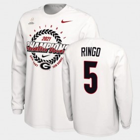 Georgia Bulldogs Kelee Ringo 2021 National Champions White T-Shirt