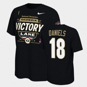 Georgia Bulldogs JT Daniels 2021 National Champions Black T-Shirt