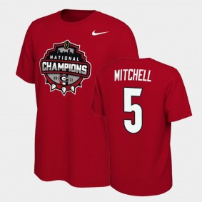 Adonai Mitchell Georgia Bulldogs 2021 National Champions Red T-Shirt