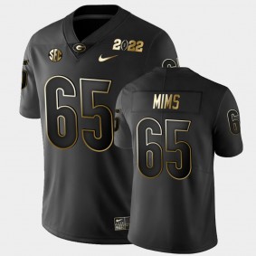 Georgia Bulldogs Amarius Mims 2021 National Champions Jersey Golden Black