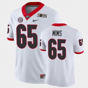 Georgia Bulldogs Amarius Mims 2021 National Champions Game Jersey White