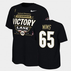 Amarius Mims Georgia Bulldogs 2021 National Champions Black T-Shirt