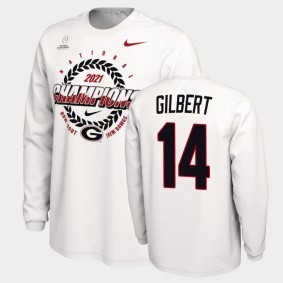 Arik Gilbert Georgia Bulldogs 2021 National Champions White T-Shirt