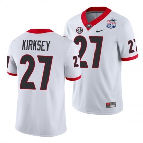 Austin Kirksey #27 Georgia Bulldogs 2021 Peach Bowl College Football Jersey - White