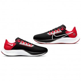 Georgia Bulldogs Zoom Pegasus 38 Lightweight Running Shoes - Black