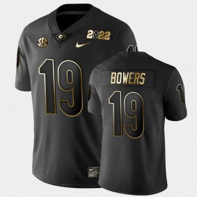 Georgia Bulldogs Brock Bowers 2021 National Champions Jersey Golden Black