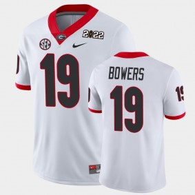 Georgia Bulldogs Brock Bowers 2021 National Champions Game Jersey White