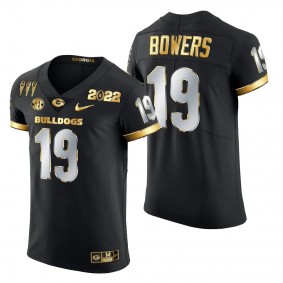 Georgia Bulldogs Brock Bowers Jersey Black 3X CFP National Champions