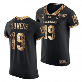 Georgia Bulldogs Brock Bowers 2022 College Football Playoff Jersey #19 Black Python Skin Uniform