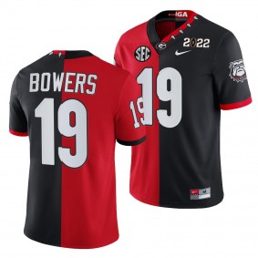 Georgia Bulldogs Brock Bowers 2022 National Championship Jersey #19 Black Split Edition Uniform