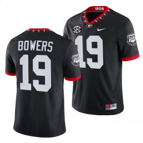 Georgia Bulldogs 19 Brock Bowers Black 2021-22 Mascot 100th Anniversary College Game Jersey Men