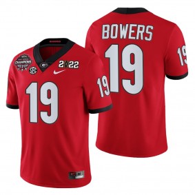 2021-22 CFP National Champions Brock Bowers Georgia Bulldogs Jersey Red