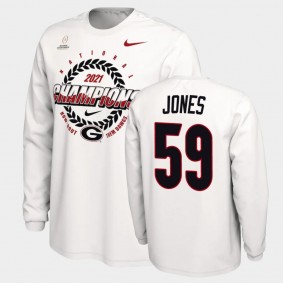 Broderick Jones Georgia Bulldogs 2021 National Champions White T-Shirt