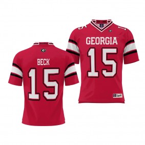 Georgia Bulldogs #15 Carson Beck NIL Player Red Football Jersey Men's