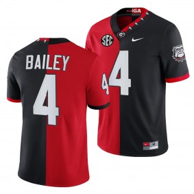 Georgia Bulldogs Champ Bailey Men Jersey Split Edition 100th Season NFL Alumni Jersey - Red Black