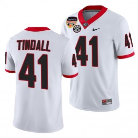 Channing Tindall Georgia Bulldogs 2021 Orange Bowl White 100th Anniversary 41 Jersey Men