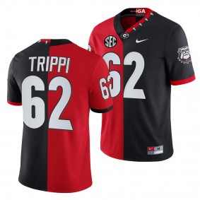 Georgia Bulldogs Charley Trippi Men Jersey Split Edition 100th Season NFL Alumni Jersey - Red Black