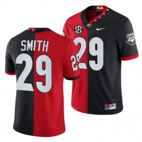 Georgia Bulldogs Christopher Smith Men Jersey 2021-22 Split Edition Mascot 100th Anniversary Jersey - Red Black