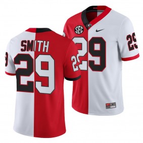 Georgia Bulldogs Christopher Smith Men Jersey 2021-22 Split Edition College Football Jersey - Red White