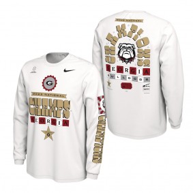 Georgia Bulldogs Nike College Football Playoff 2022 National Champions Celebration Long Sleeve T-Shirt White