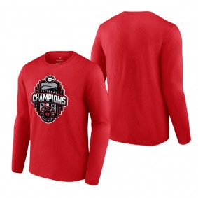 Georgia Bulldogs Fanatics Branded College Football Playoff 2022 National Champions Official Logo Long Sleeve T-Shirt Red